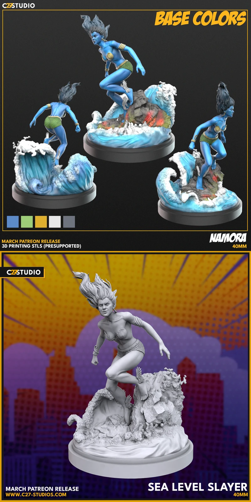 Namora STL model for 3D printing