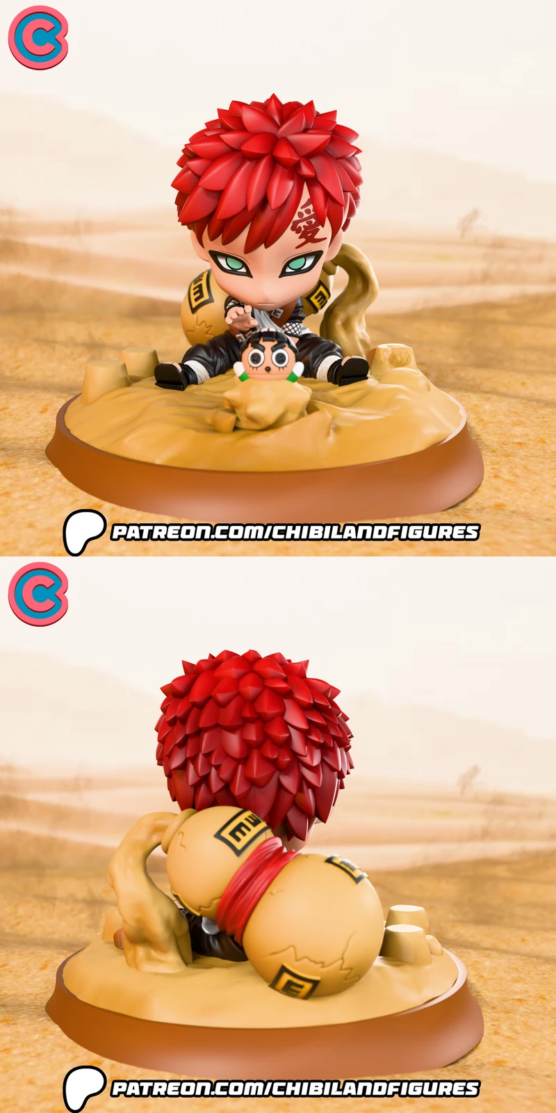 Gaara from Naruto – 3D Printable Miniature STL File STL model for 3D printing