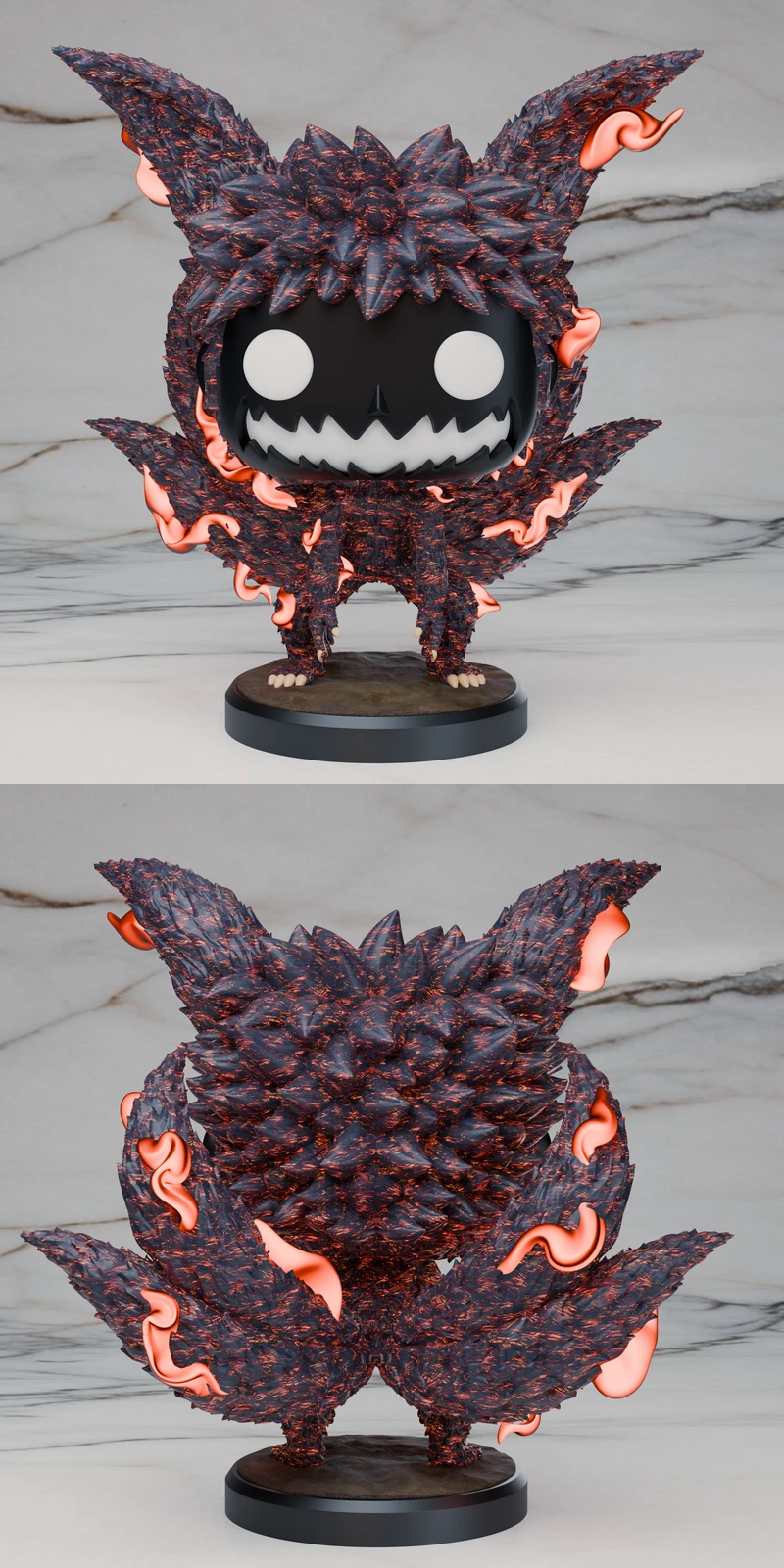 Naruto Kyuubi 4 Tails 3D Printable Model STL model for 3D printing