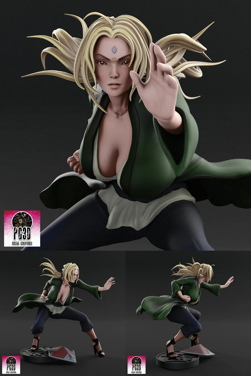 Naruto’s Tsunade STL model for 3D printing