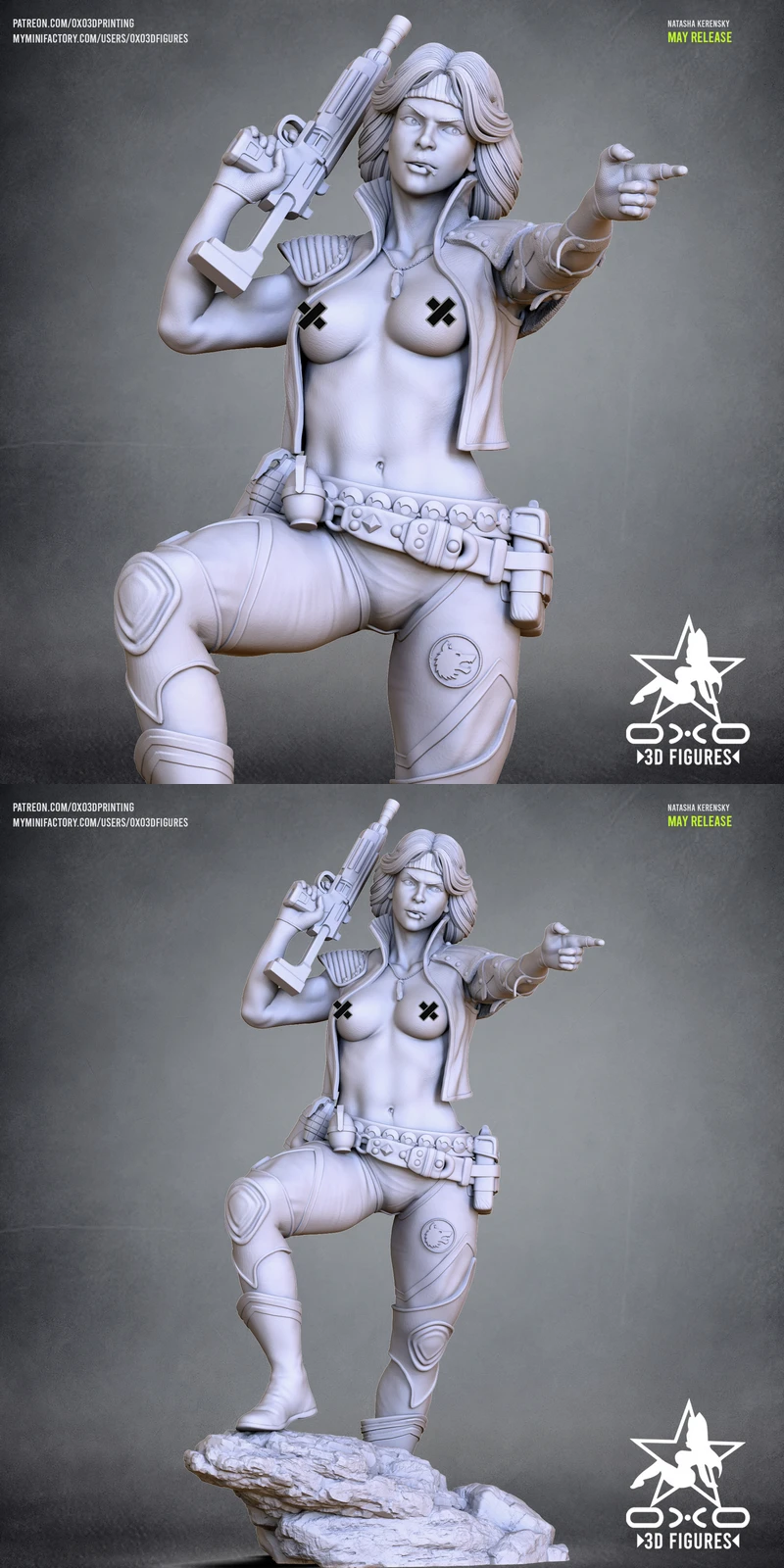 Natasha Kerensky Battle Tech Tabletop Miniature extra STL model for 3D printing