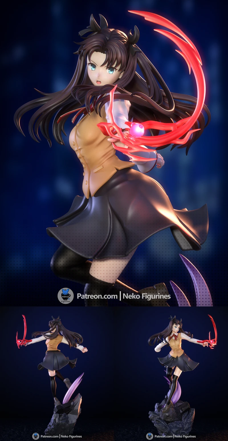 Fate – Rin Tohsaka STL model for 3D printing