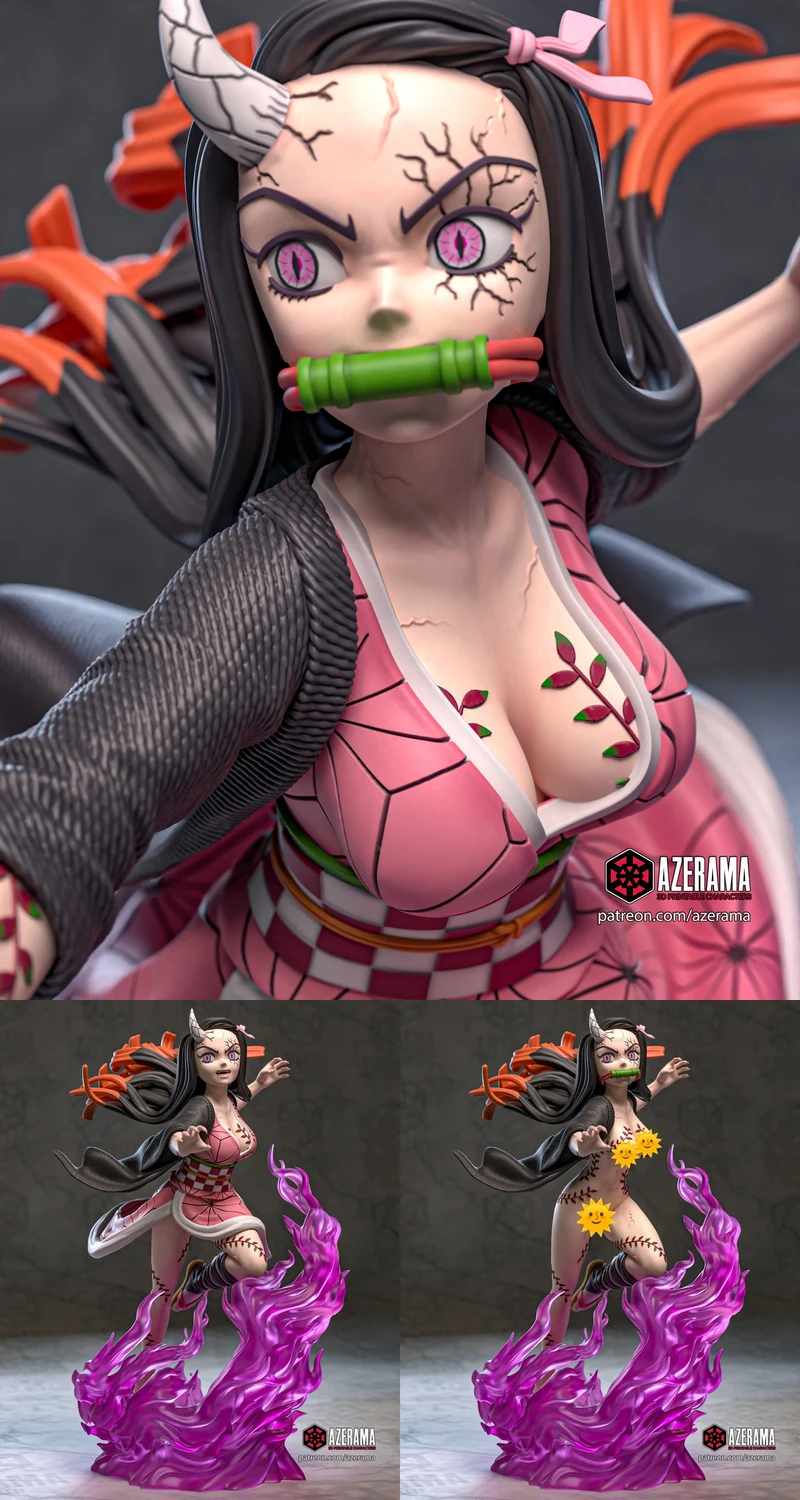 Nezuko Awakened Form STL model for 3D printing