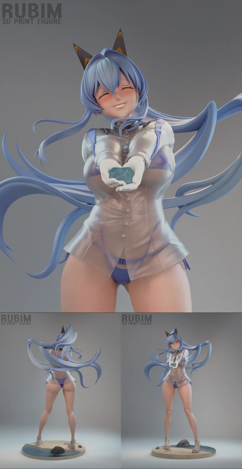 Helm (Aquamarine Version) – Nikke STL Figure for 3D Printing STL model for 3D printing