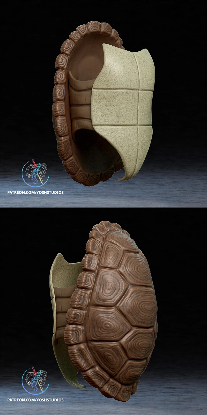 Ninja Turtle Shell STL model for 3D printing