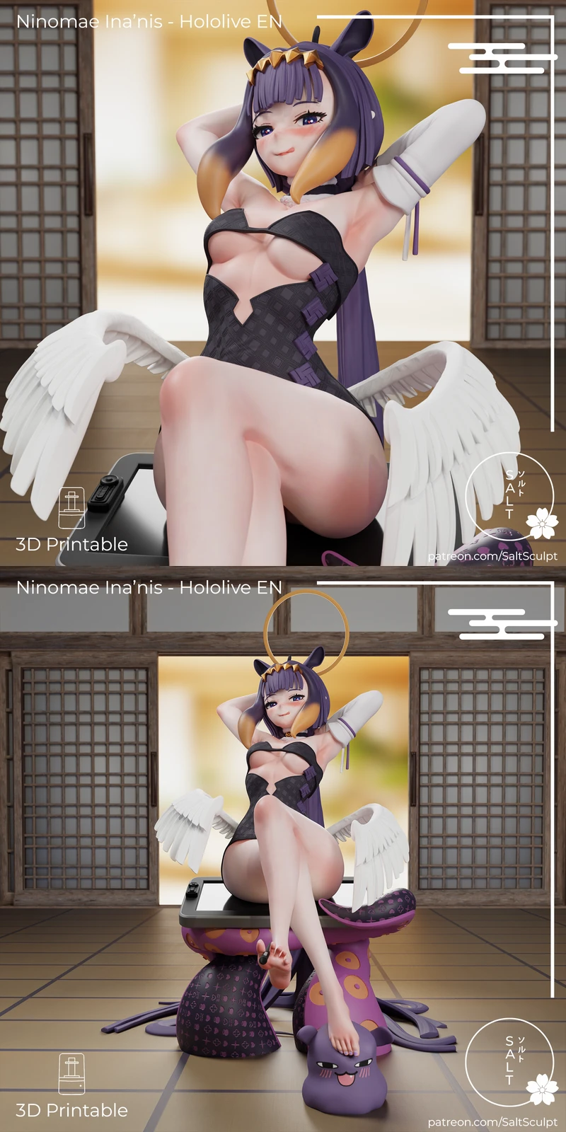 Ninomae Inanis Hololive Figure STL model for 3D printing