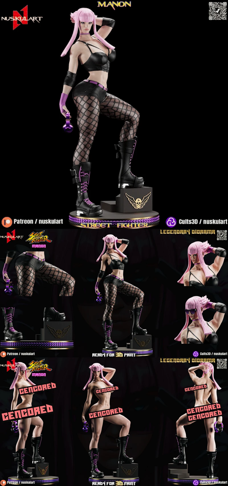 Manon – Street Fighter STL Figure for 3D Printing STL model for 3D printing