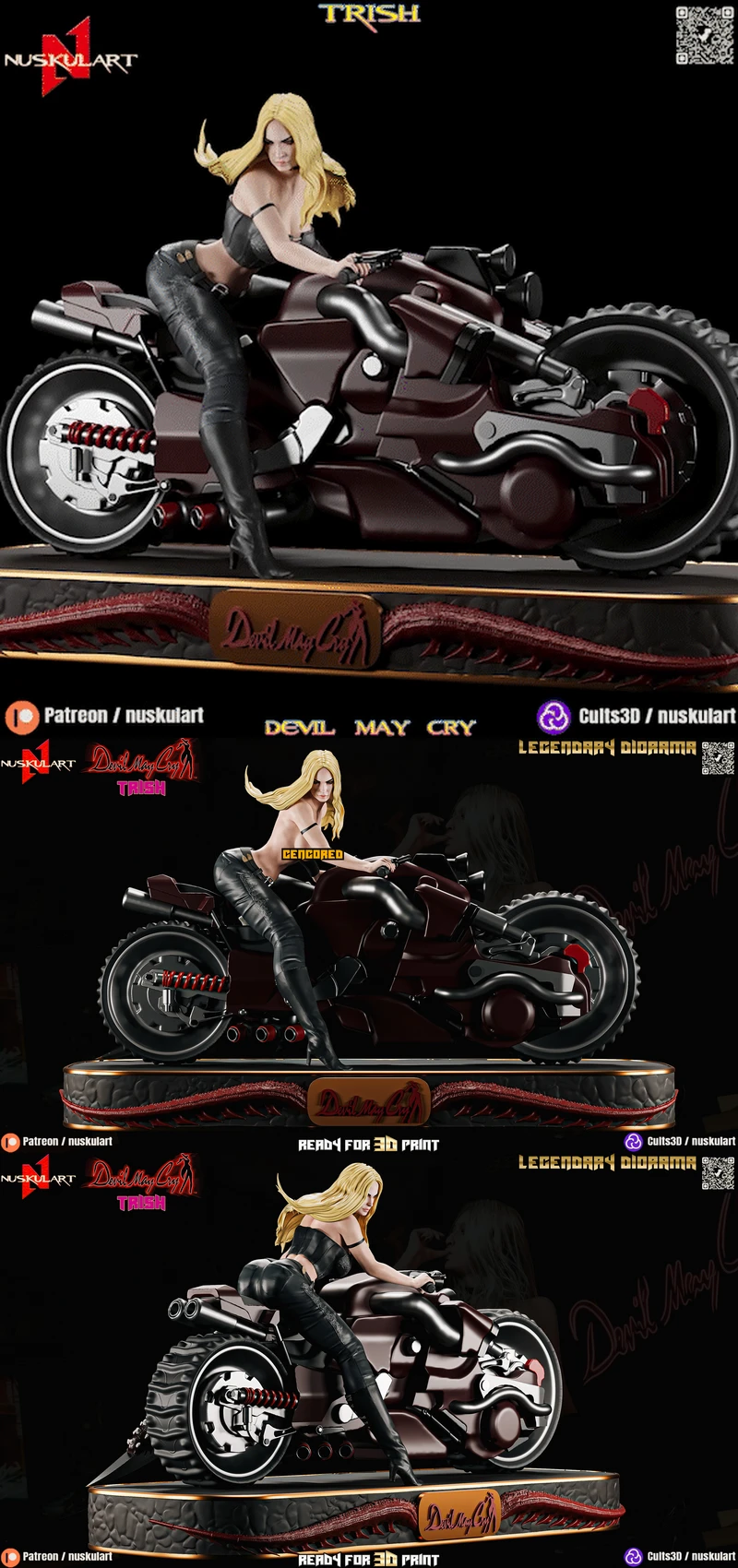 Trish – Devil May Cry STL Figure for 3D Printing STL model for 3D printing