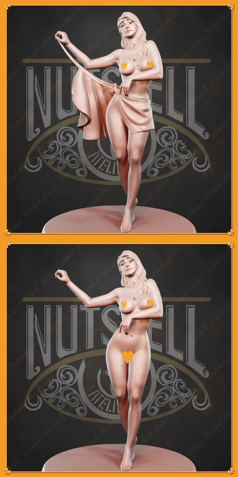 Pose 12 Female Figure STL model for 3D printing