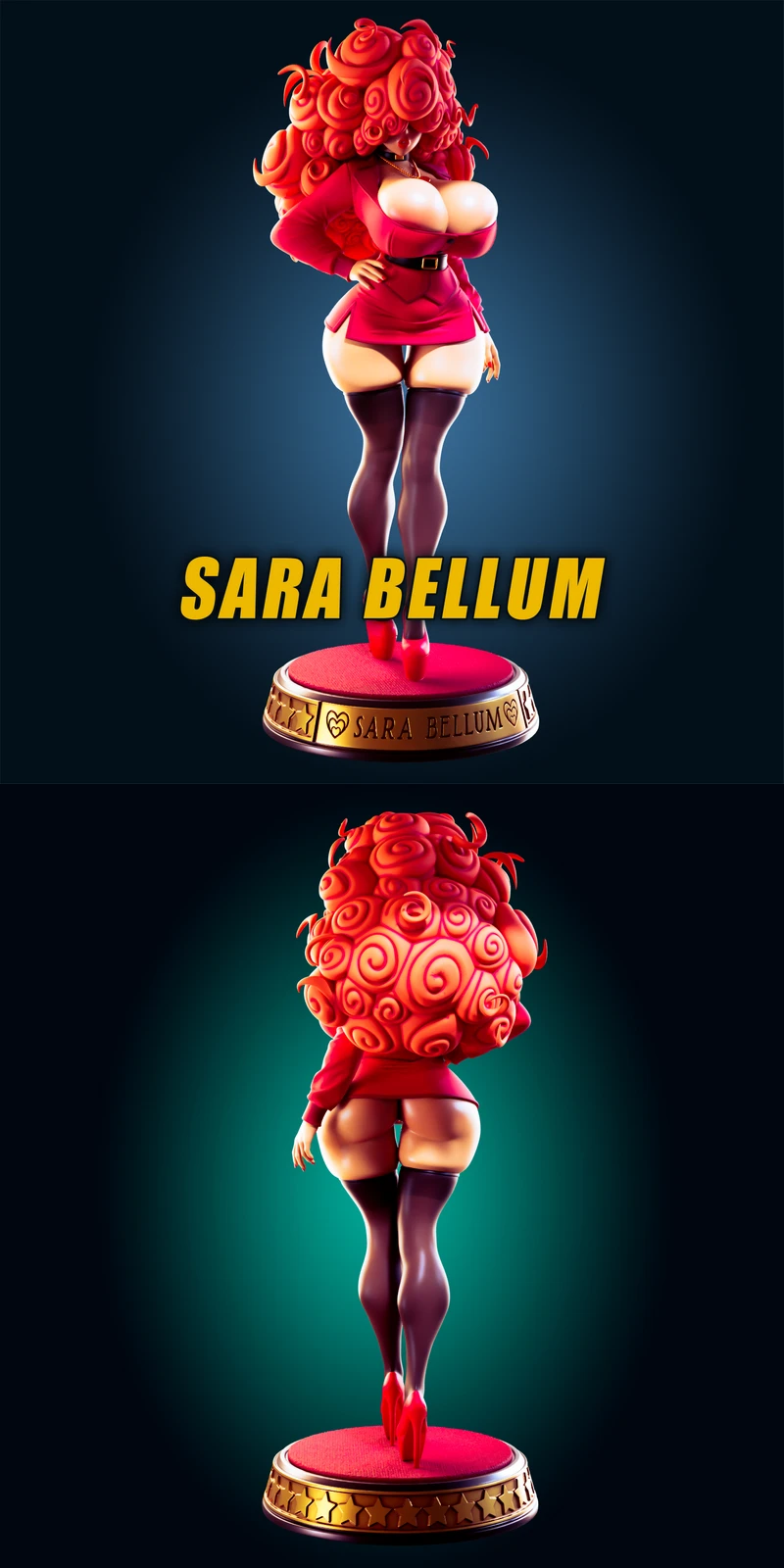 Sara Bellum Powerpuff Girls Figure STL model for 3D printing