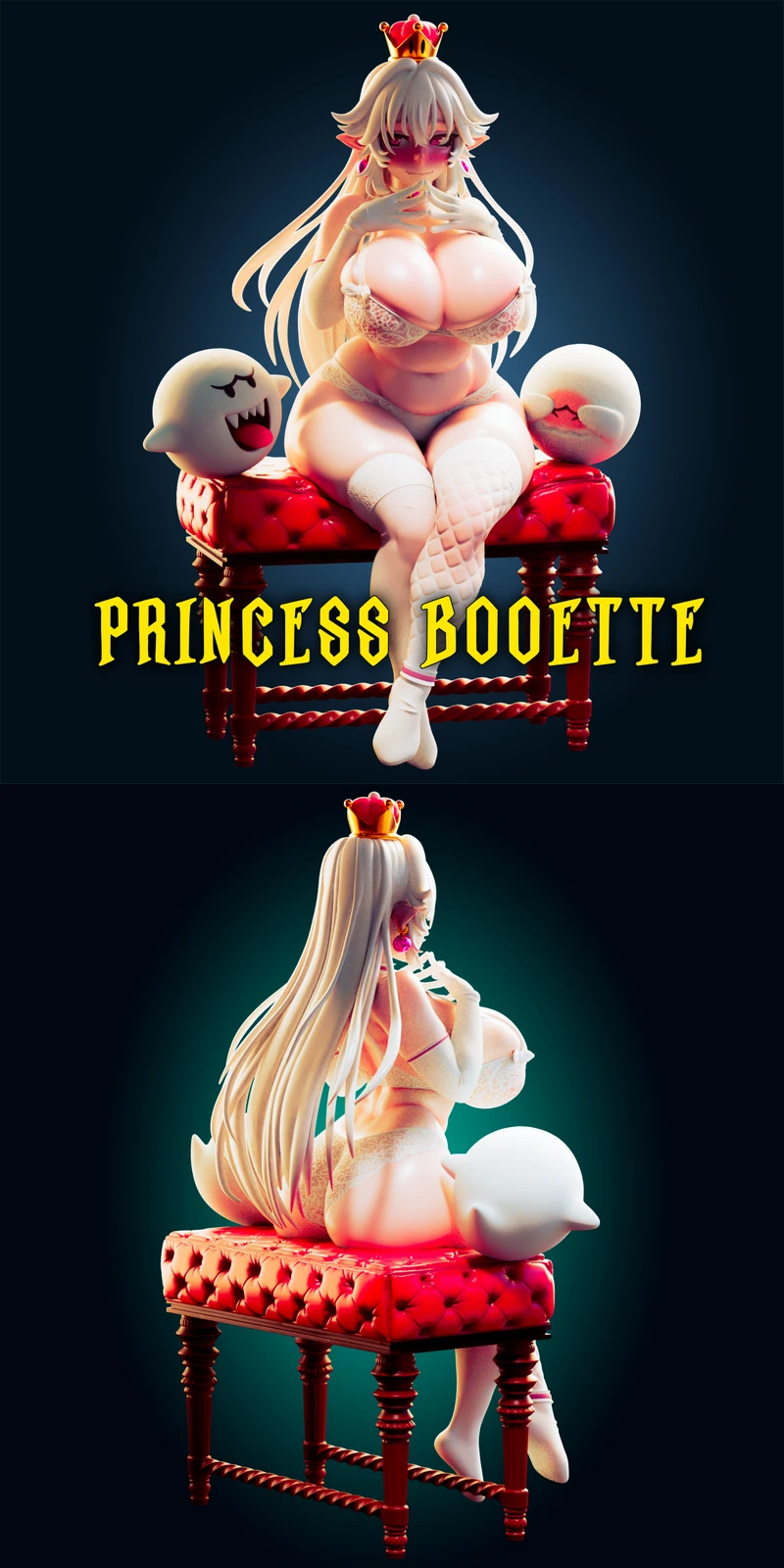 Boosette Super Mario Fanart Figure STL model for 3D printing