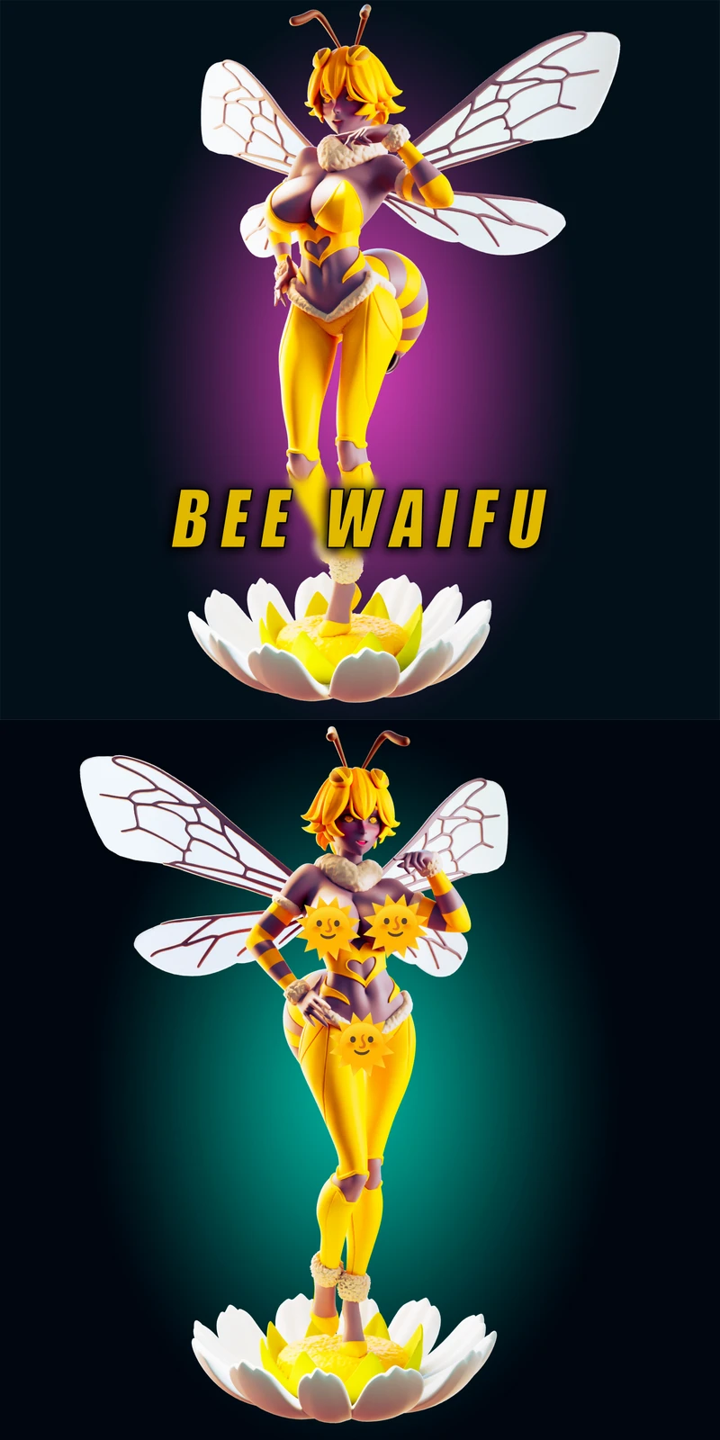 Bee Waifu STL model for 3D printing