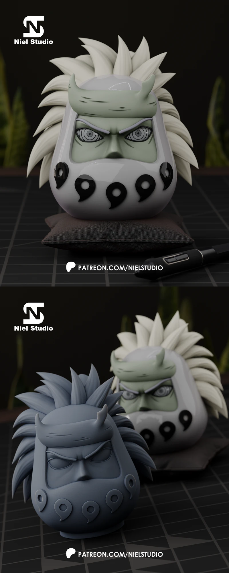 Madara Daruma 3D Printable STL Figure STL model for 3D printing