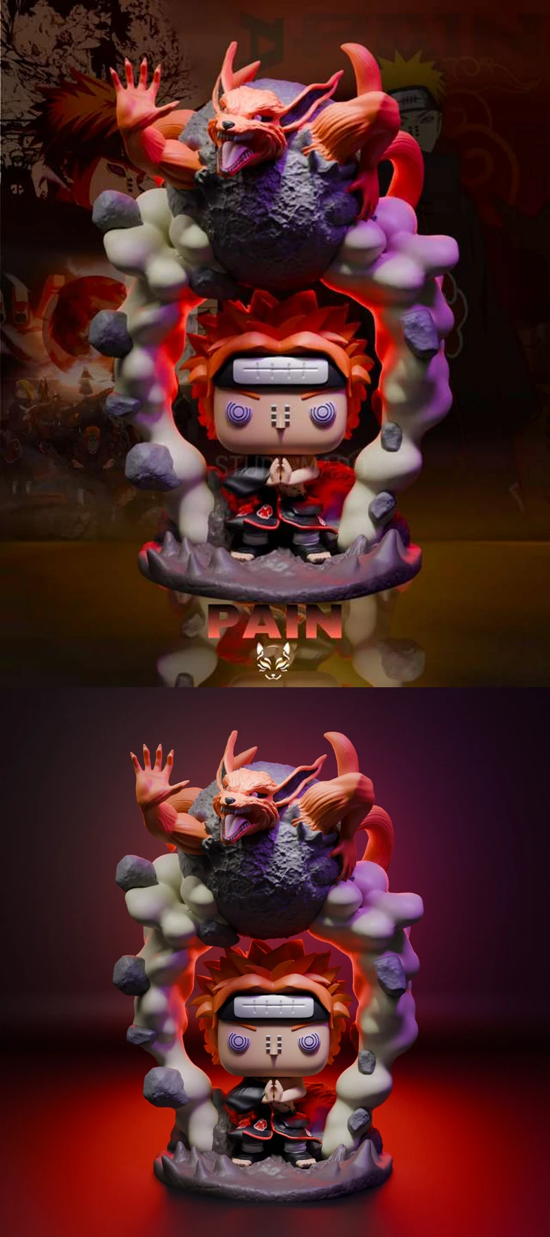 Pain with Kurama – Naruto STL model for 3D printing