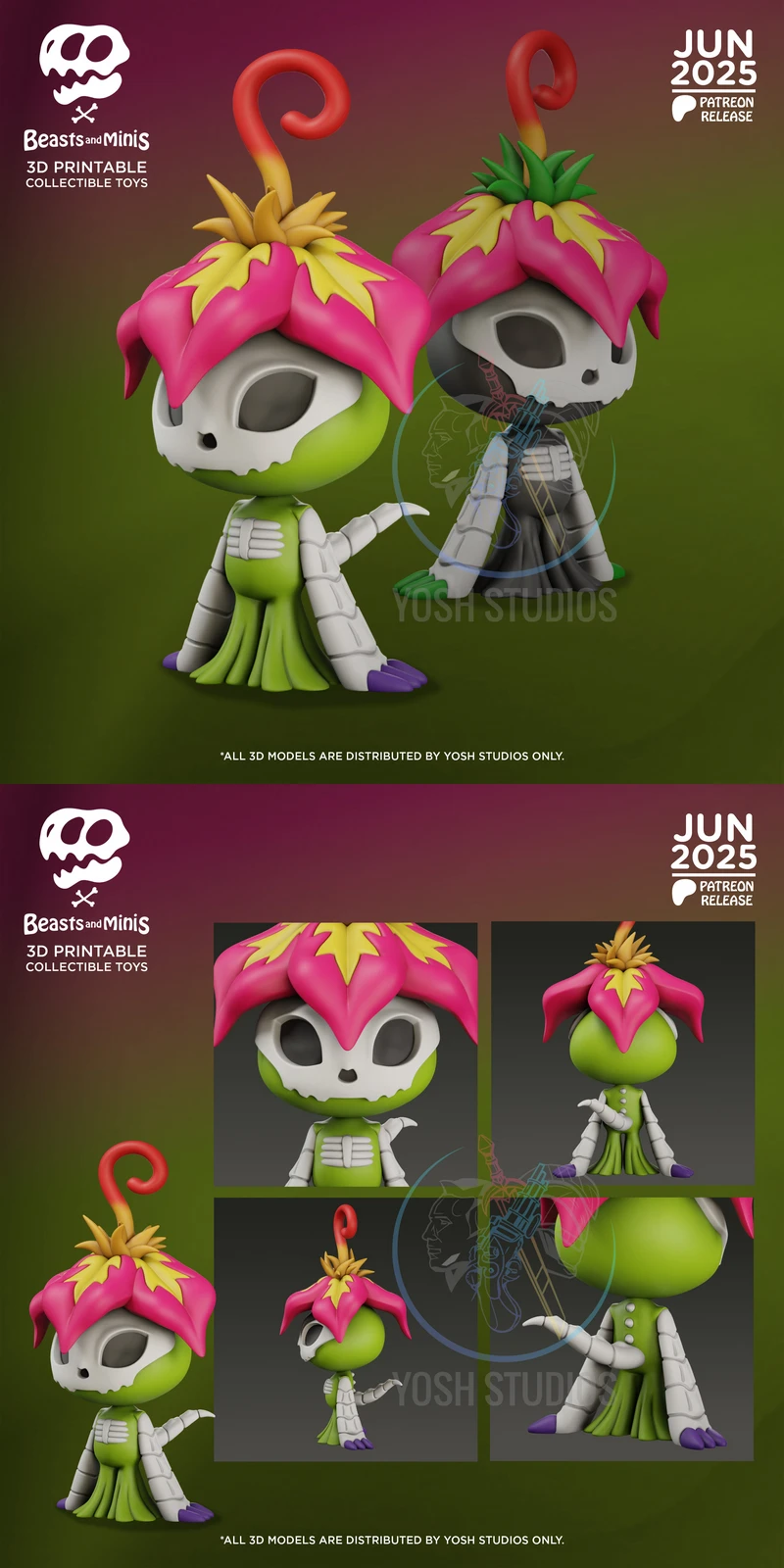 Palmon Plant Miniature 3D Printable STL Model STL model for 3D printing