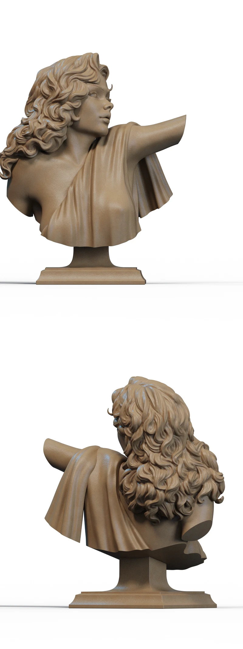 Pinup Bust STL model for 3D printing