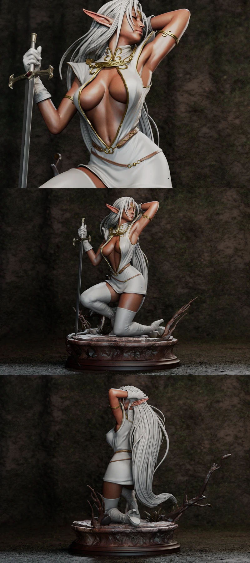 Pirotess – Dark Elf STL Figure for 3D Printing STL model for 3D printing