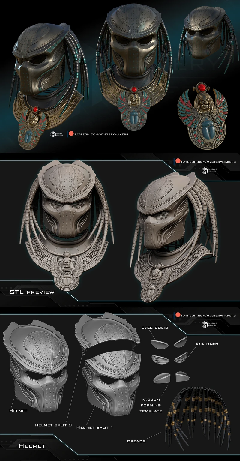 Egyptian Predator Guard STL for 3D Printer STL model for 3D printing