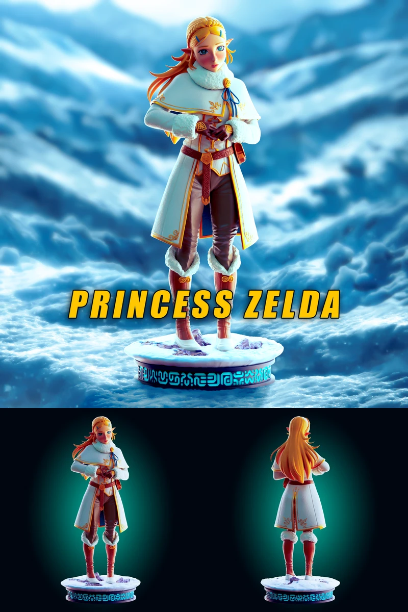 Princess Zelda Winter Outfit STL model for 3D printing