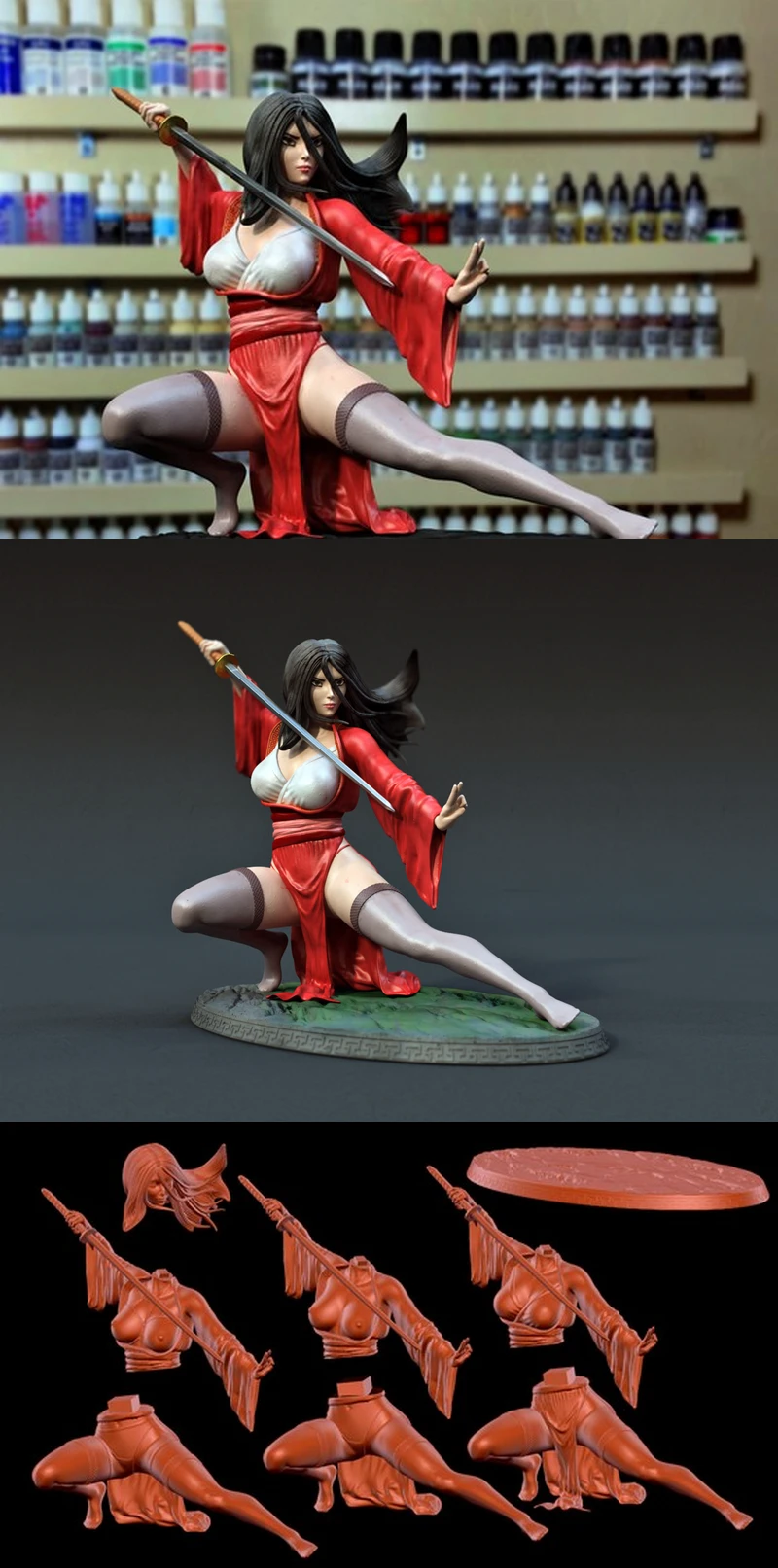 Mulan Princess STL 3D Printable Miniature STL model for 3D printing