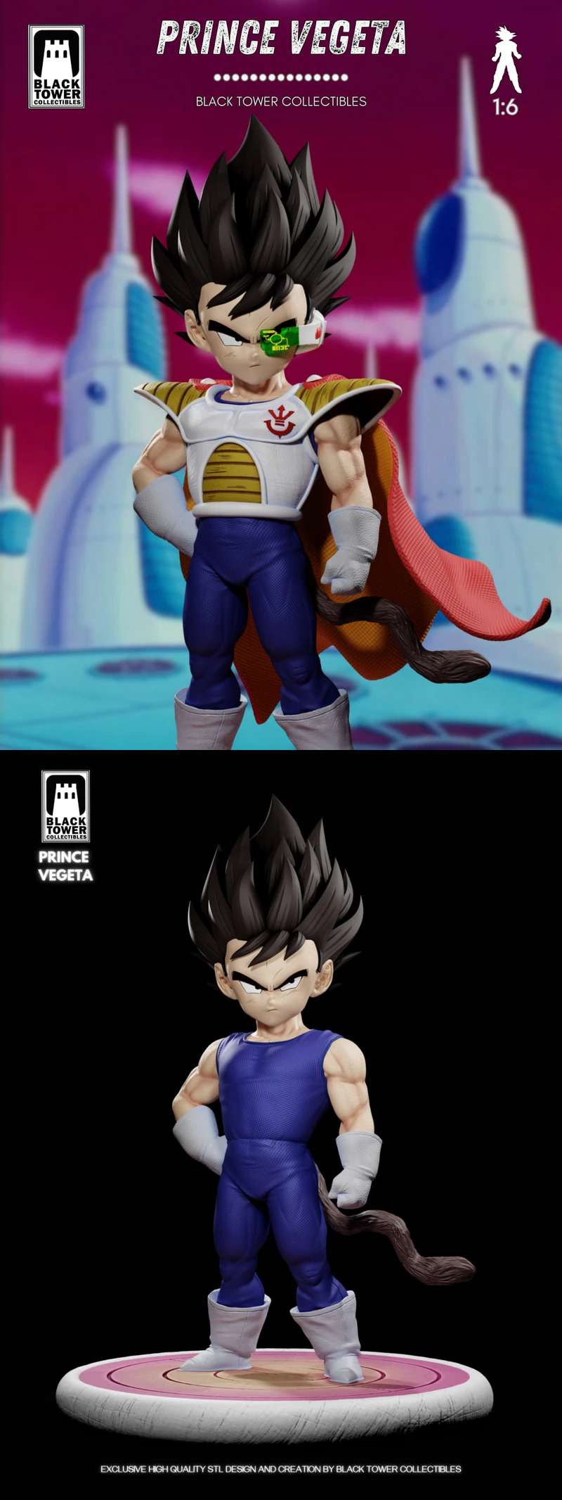 Vegeta Prince 3D Printable STL Model STL model for 3D printing