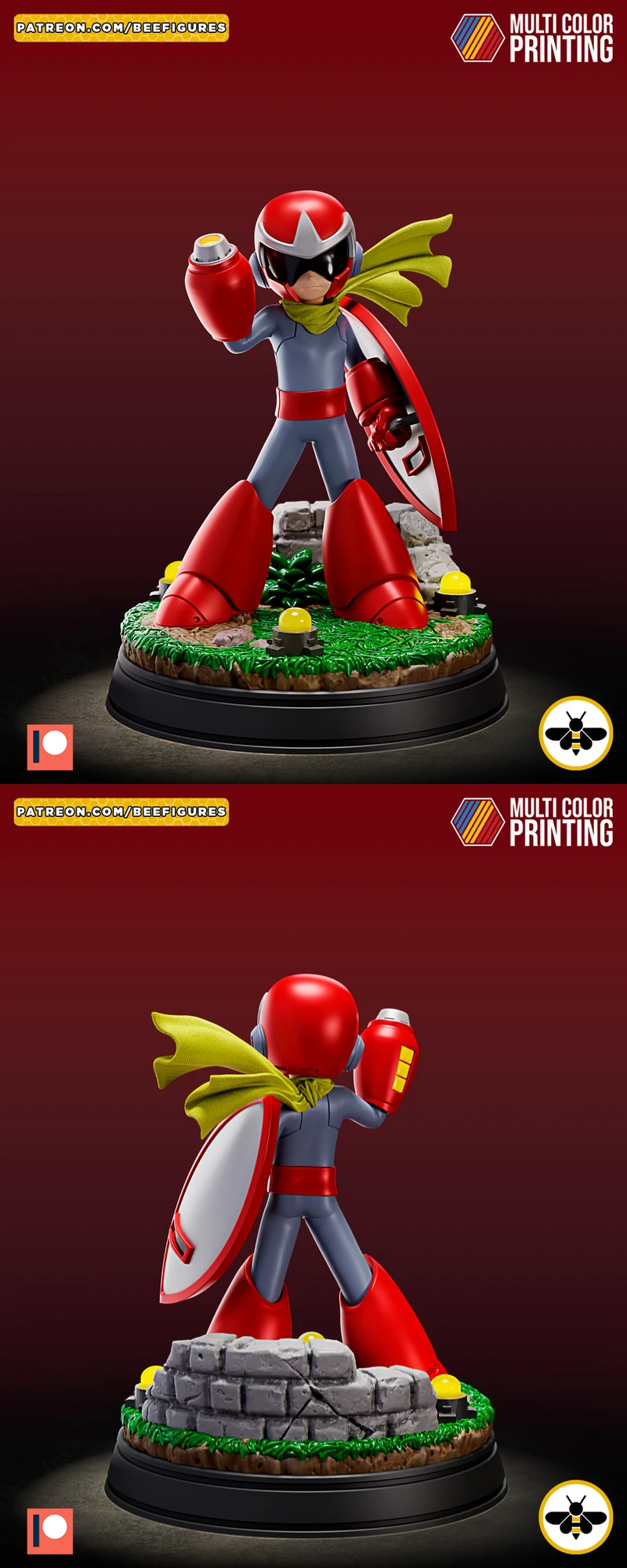 Printable Protoman Figure | Mega Man Character STL File STL model for 3D printing