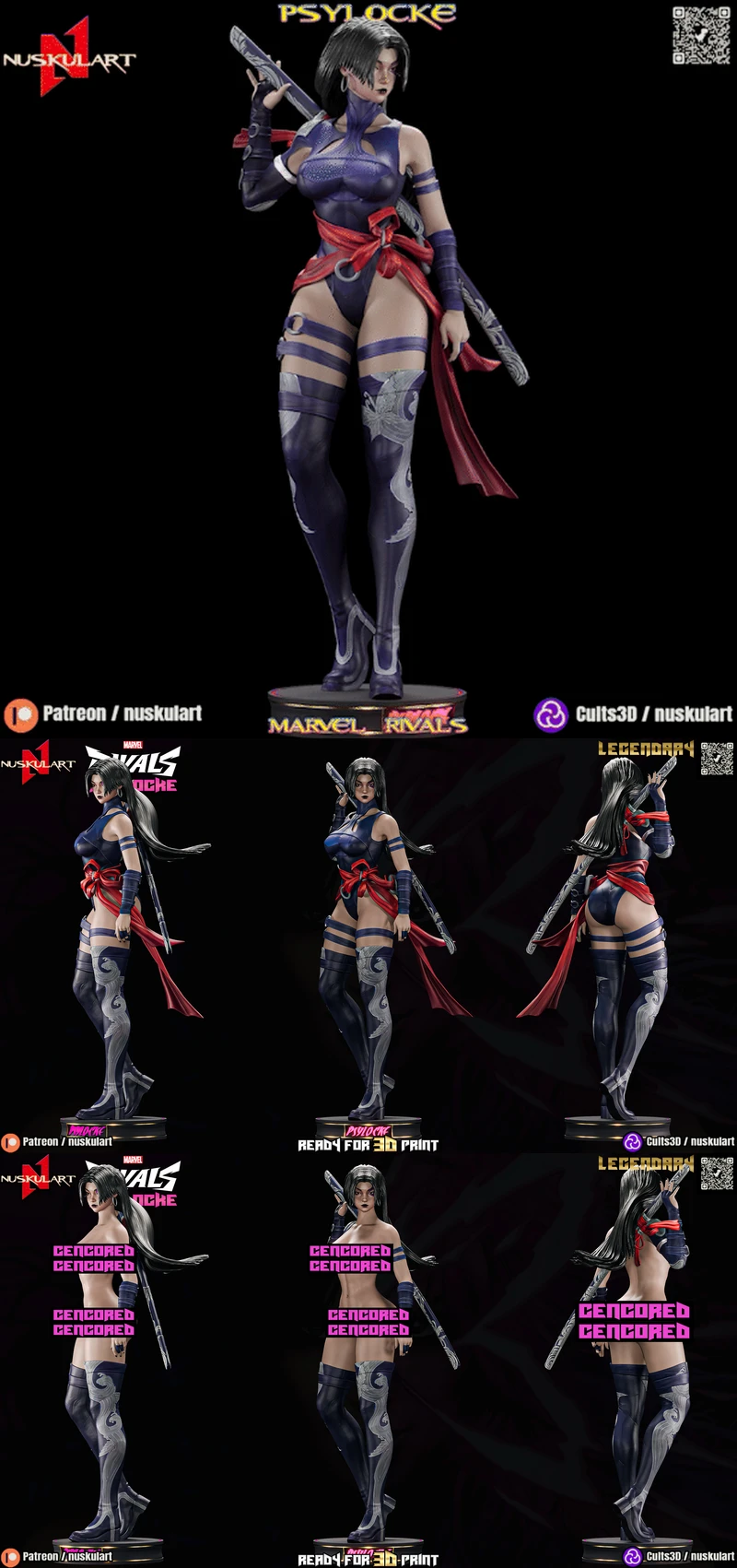 Psylocke – Marvel Rivals extra STL model for 3D printing