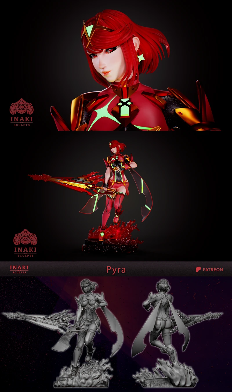Pyra – Xenoblade STL model for 3D printing