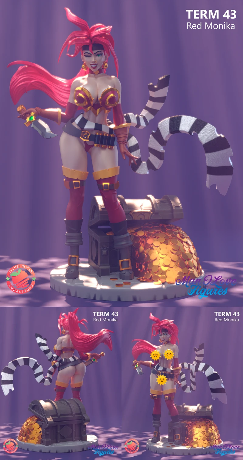 RED MONIKA – BATTLE CHASERS STL model for 3D printing