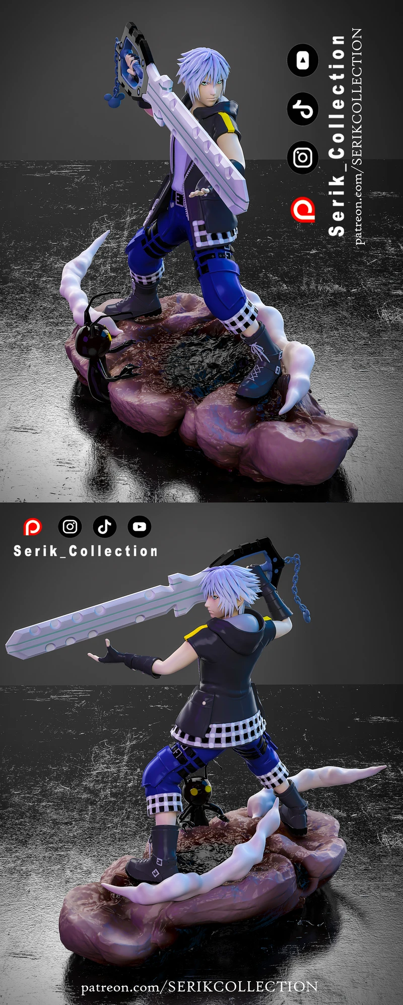 Riku Kingdom Hearts 3D Printable STL File for Cosplay and Display STL model for 3D printing