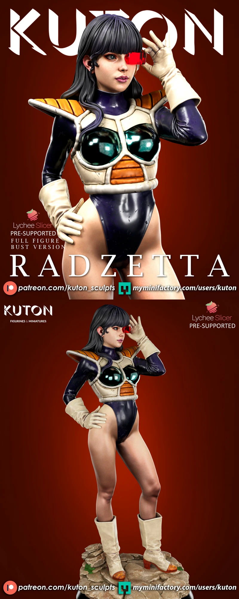 Radzella – Fantasy Elf Queen STL File for 3D Printing STL model for 3D printing