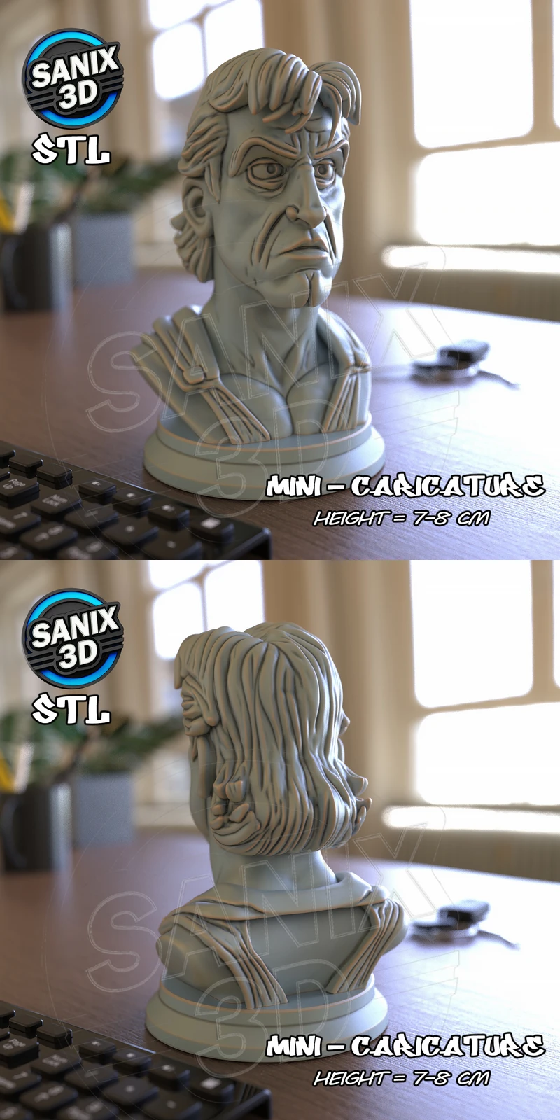 Rambo Character Bust STL File for 3D Printing STL model for 3D printing