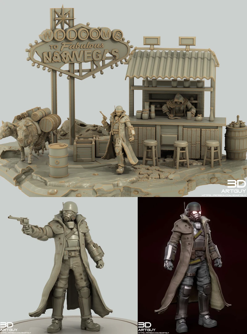 Ranger Diorama STL model for 3D printing
