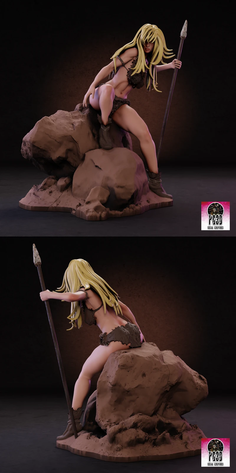 Raquel Welch 5000 bc STL model for 3D printing