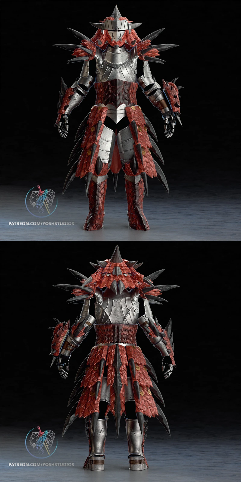 Rathalos Armor STL model for 3D printing