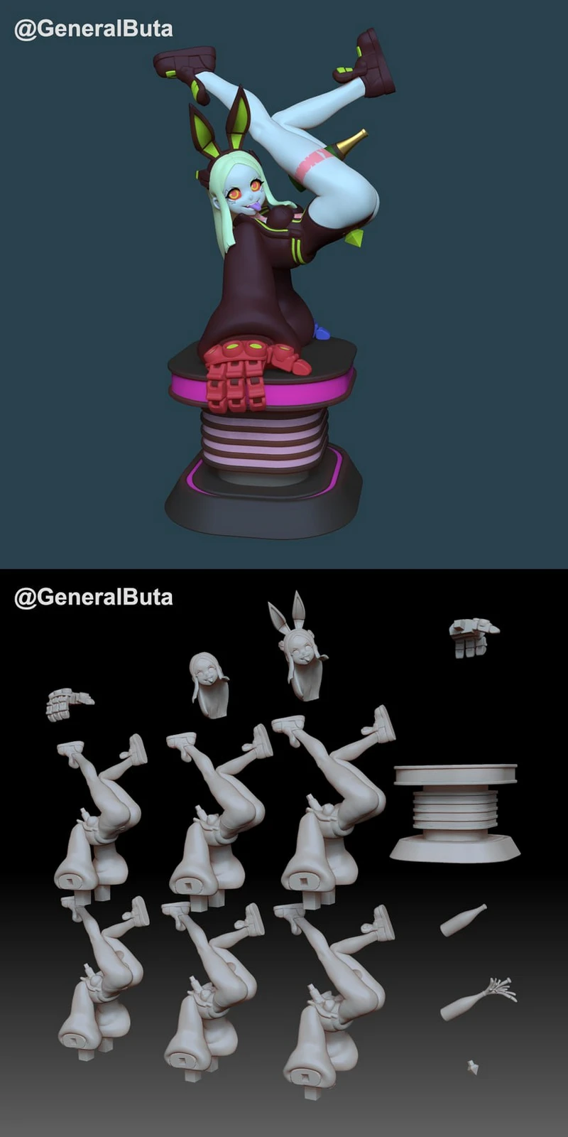 Rebecca STL model for 3D printing