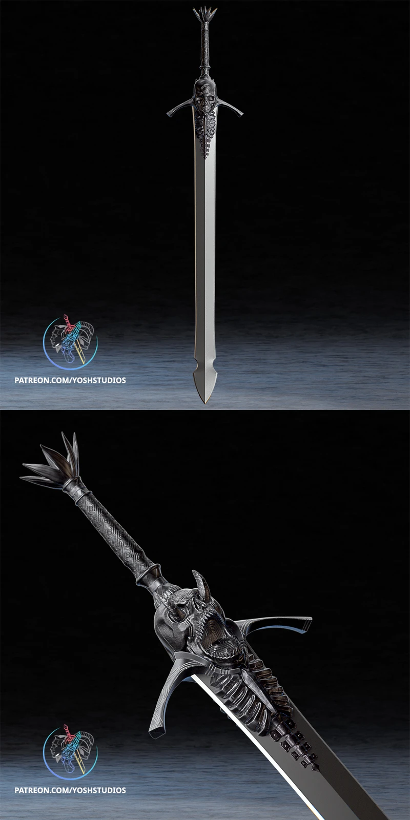 Rebelion Sword STL model for 3D printing