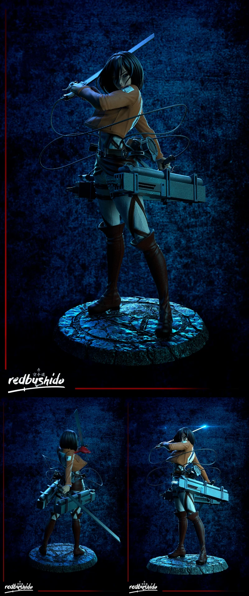 Redbushido – Mikasa Ackerman STL model for 3D printing