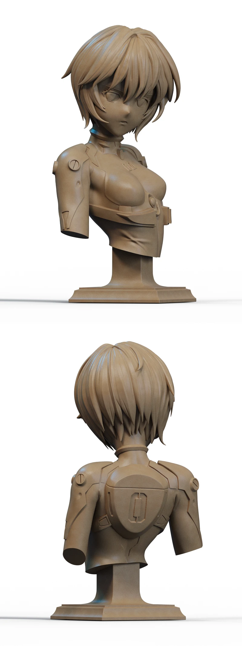 Rei Ayanami STL Bust for 3D Printing STL model for 3D printing