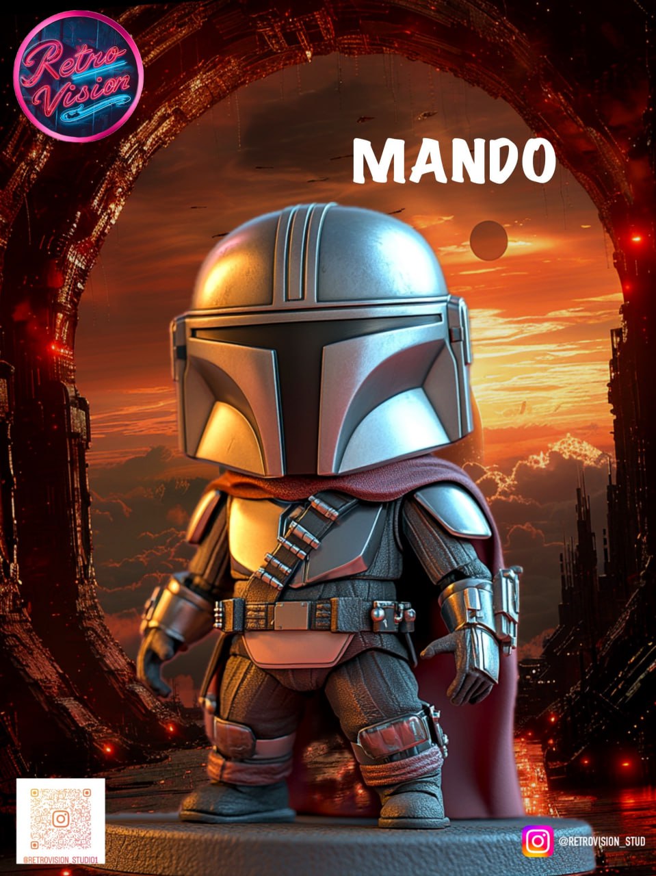 Mando STL model for 3D printing