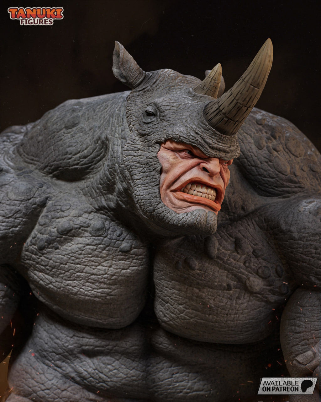 Rhino – Spider Man – Bust STL model for 3D printing