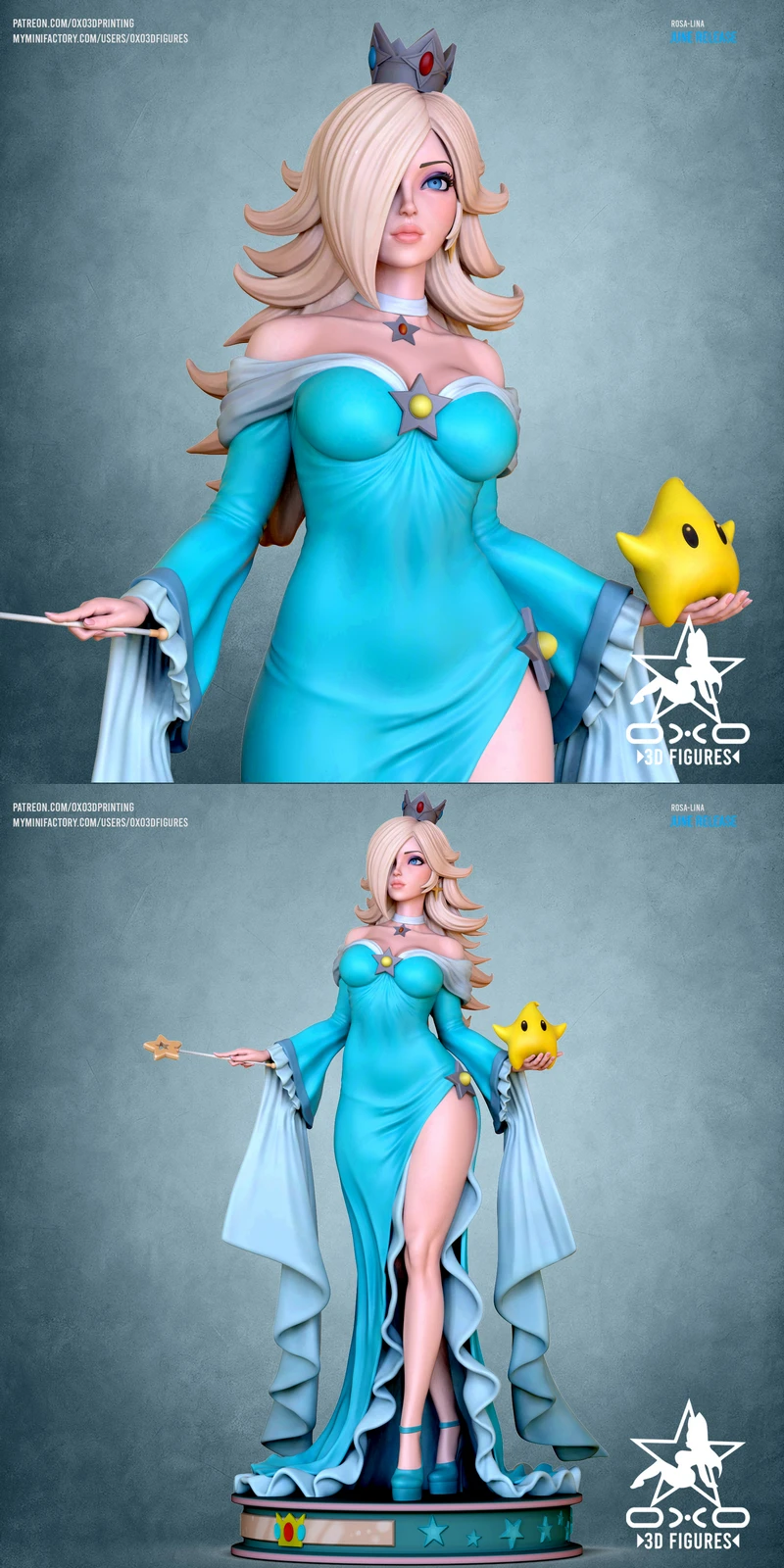 Rosa-lina – Fantasy Tabletop STL Miniature for 3D Printing STL model for 3D printing