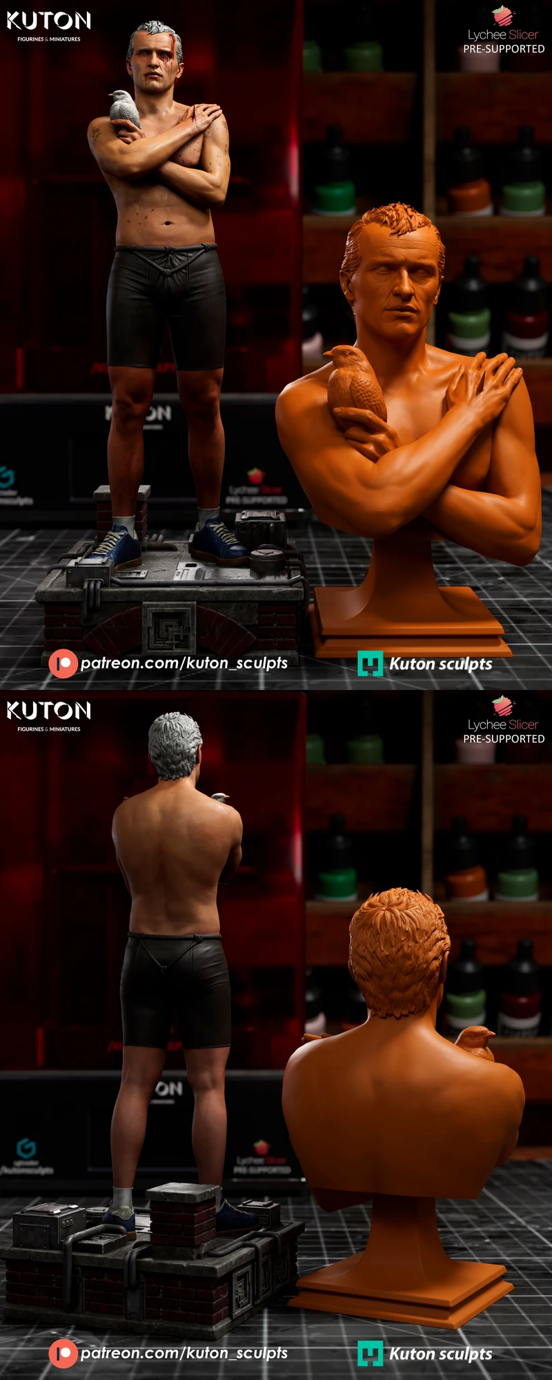 Roy Batty Blade Runner 3D Printable Bust Model STL model for 3D printing