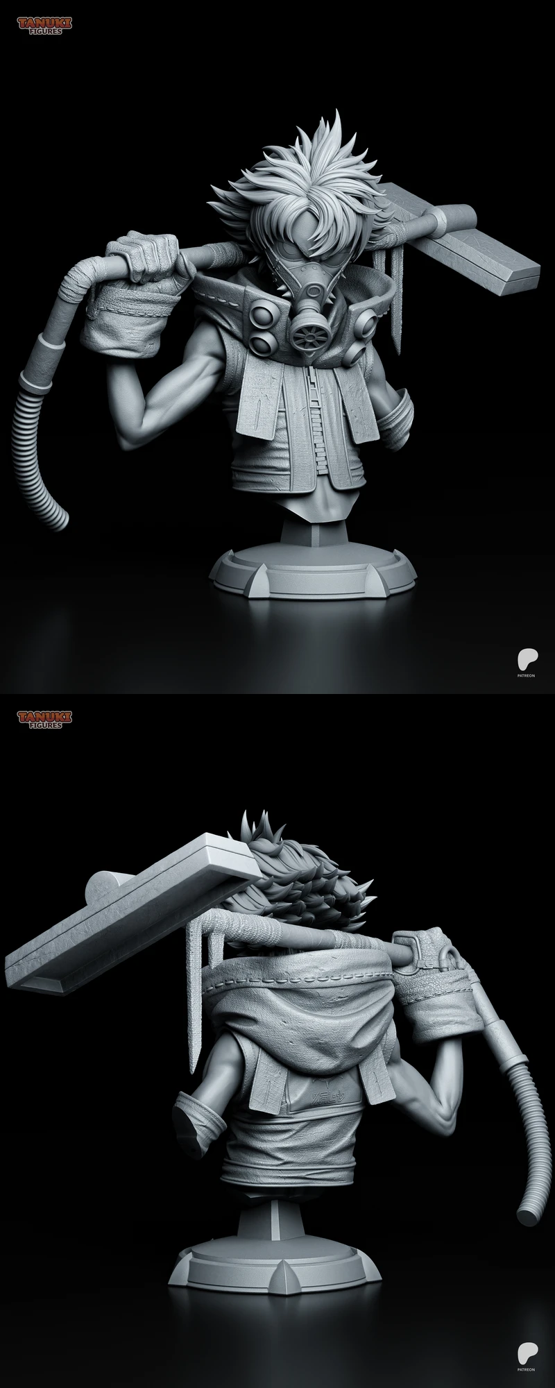 Rudo – Gachiakuta – Bust – 3D Printable STL Model for Resin Printer STL model for 3D printing