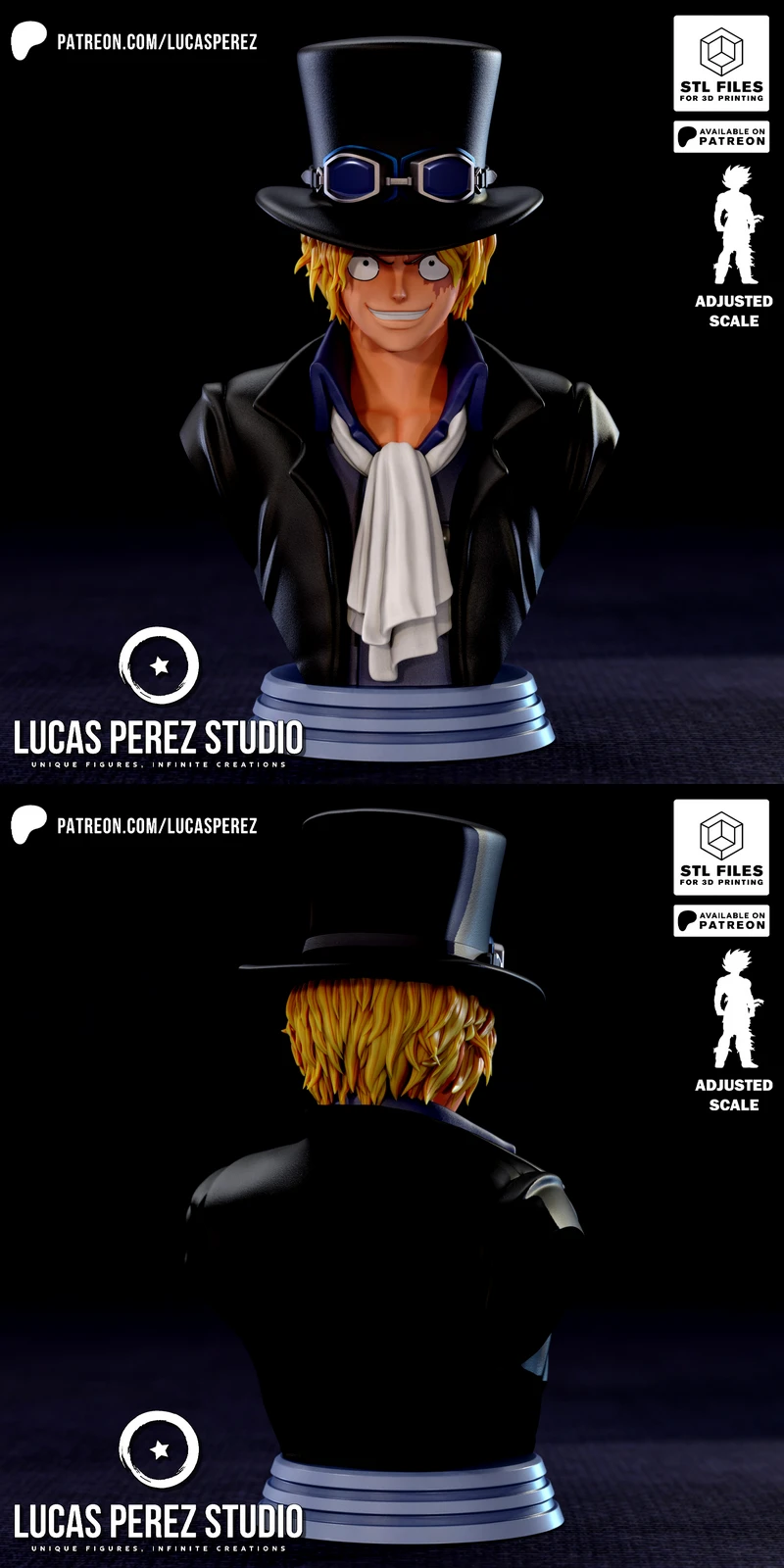 SABO BUST STL model for 3D printing