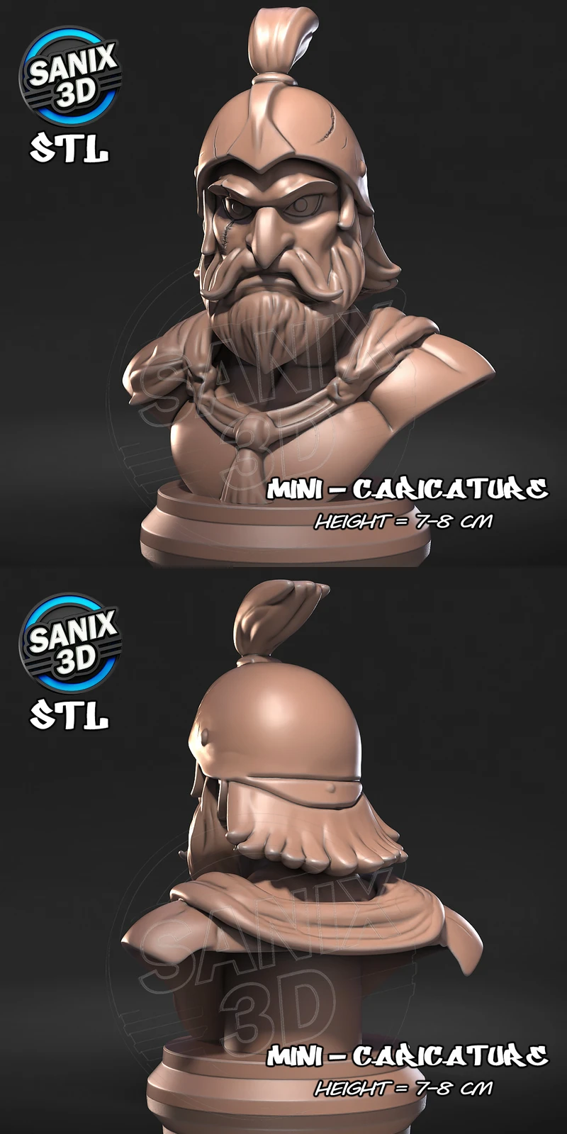 Spartan Warrior STL for 3D Printing Miniature STL model for 3D printing