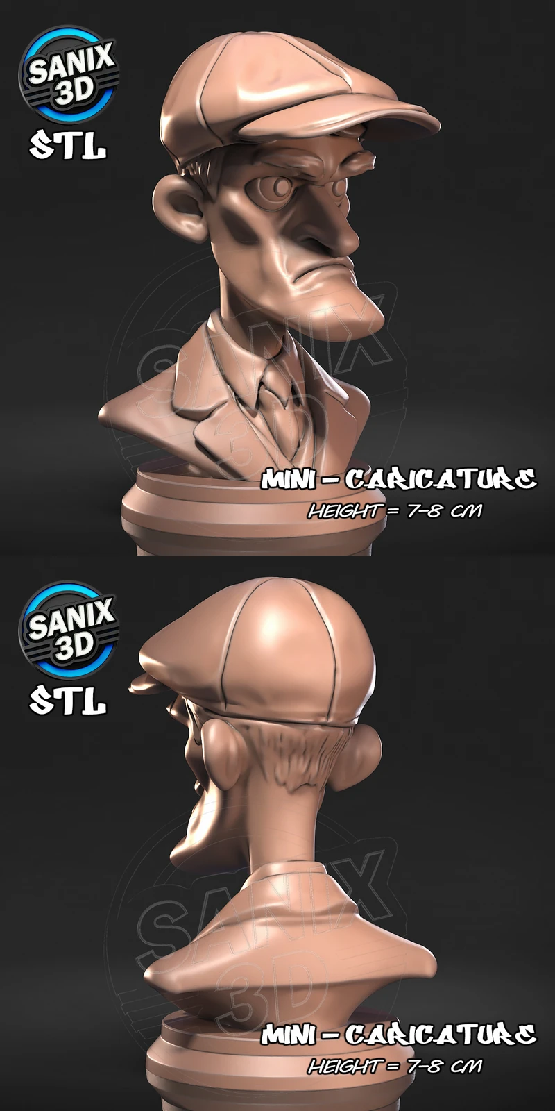 Tommy Shelby STL 3D Printable Figure STL model for 3D printing