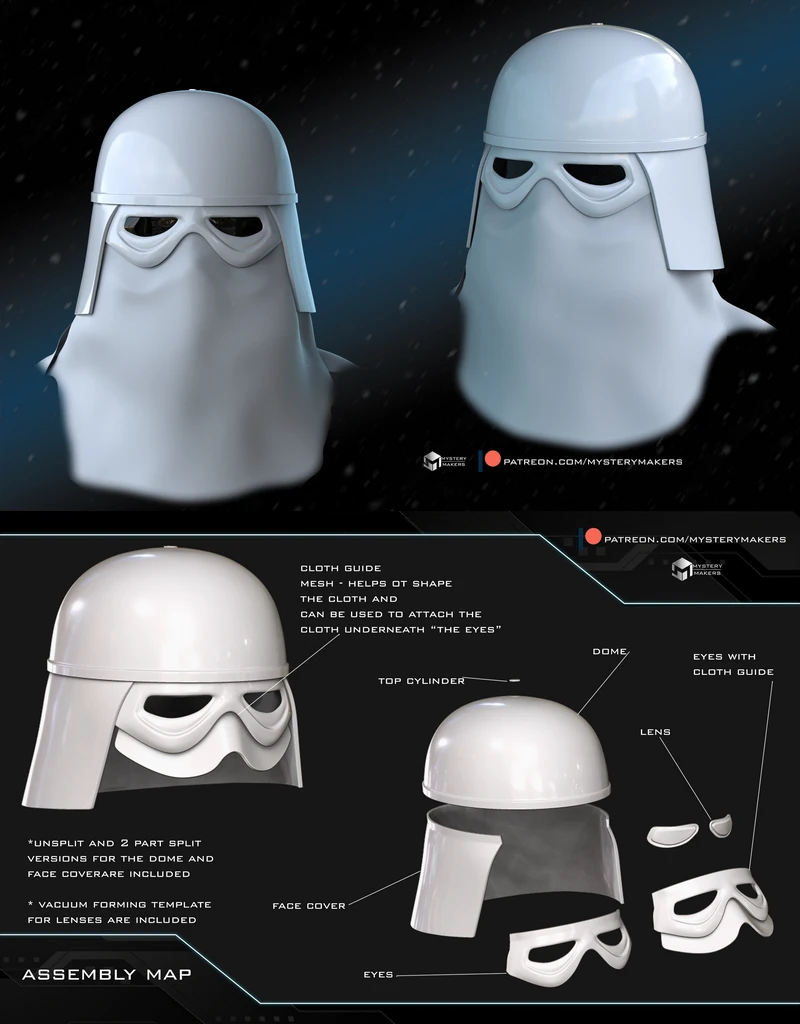 Snowtrooper Helmet – Star Wars Cosplay STL File for 3D Printing STL model for 3D printing