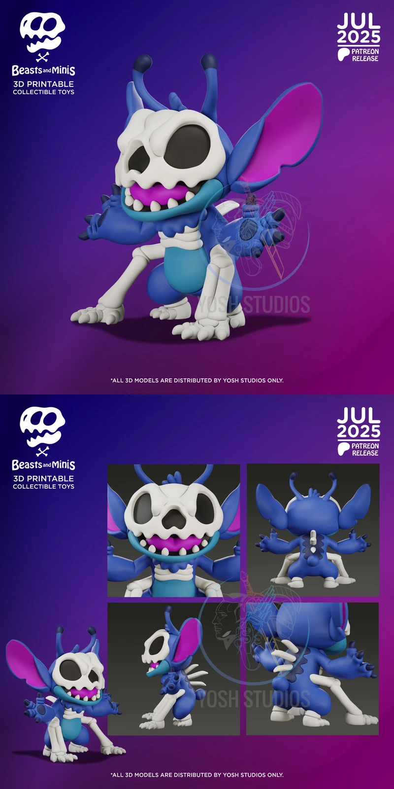 STITCH 3D Printable Miniature STL File STL model for 3D printing