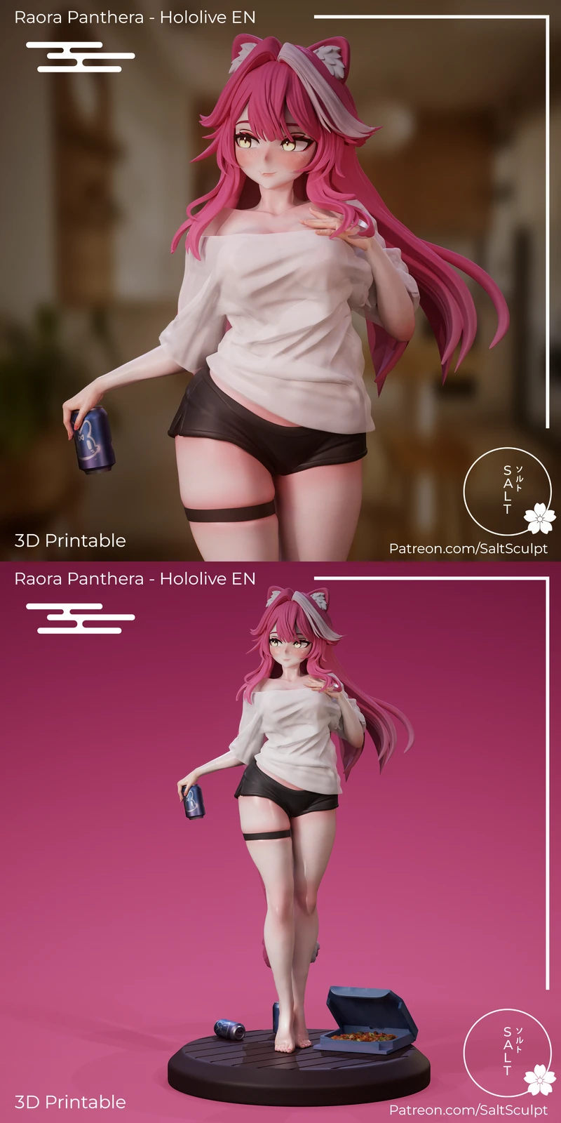 Raora Panthera VTuber 3D Printable Figure STL Model STL model for 3D printing